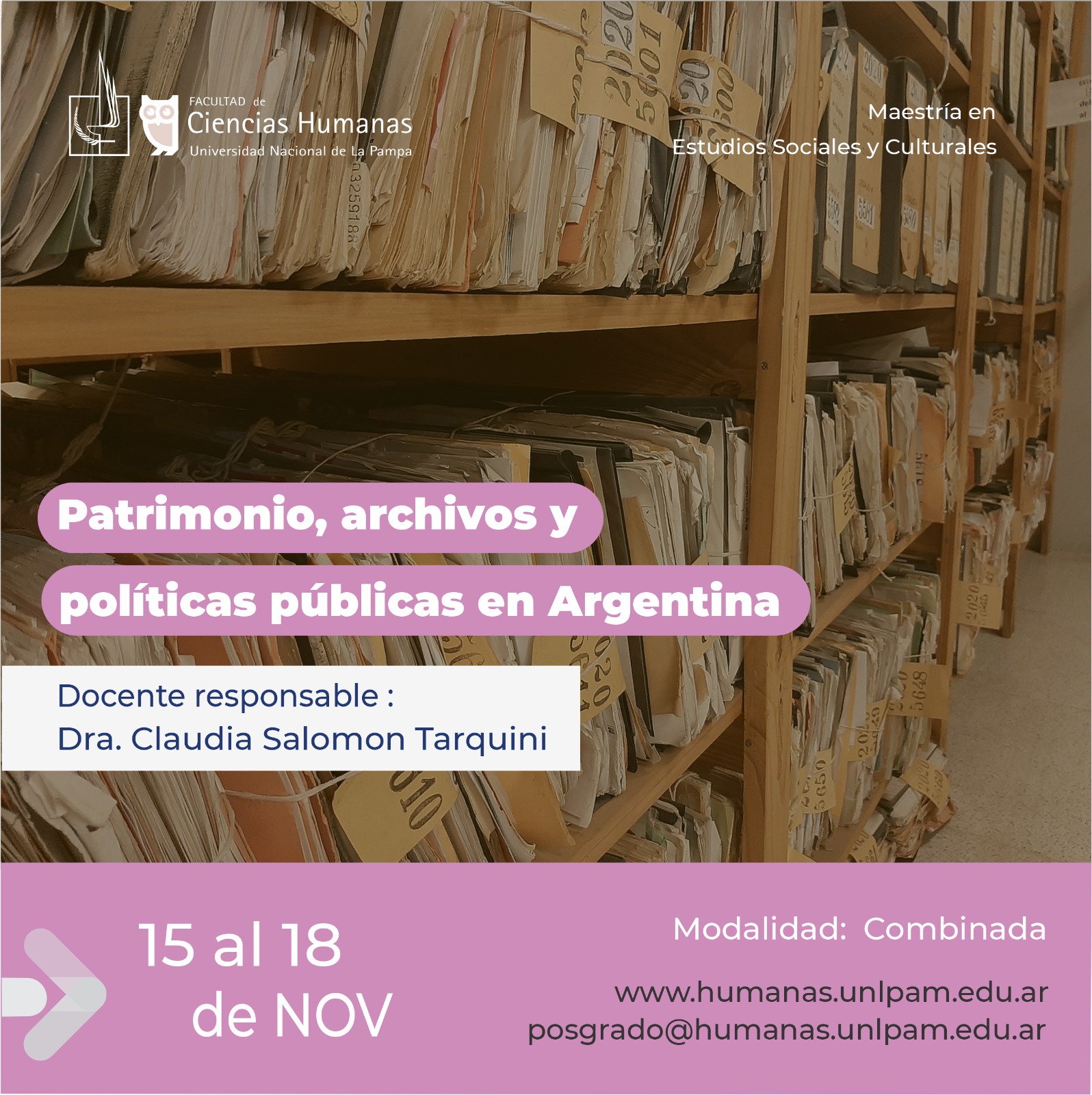 Seminario electivo I. Patrimonio, archivos y políticas públicas en Argentina